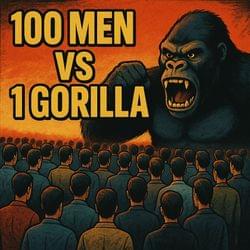 100 men vs 1 gorilla who will win's cover